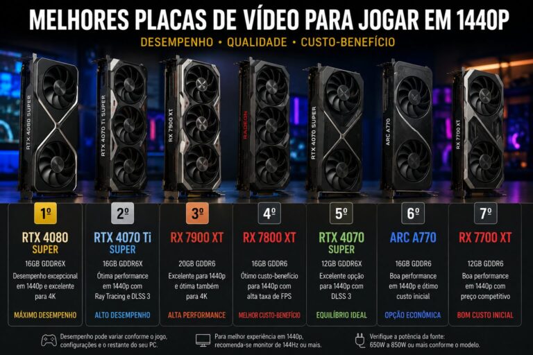 Melhores placas de vídeo para jogar em 1440p