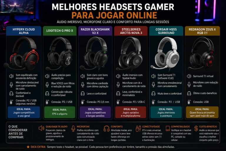 Melhores headsets gamer para jogar online
