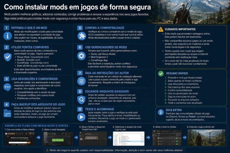 Como instalar mods em jogos de forma segura