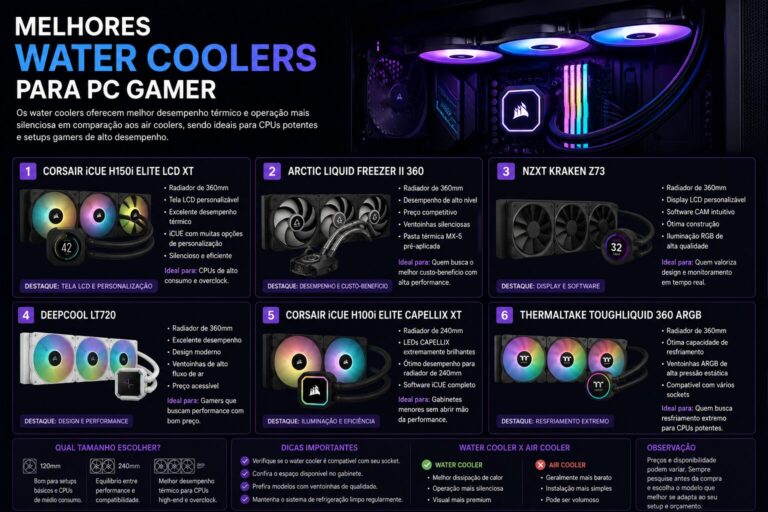 Melhores water coolers para PC gamer