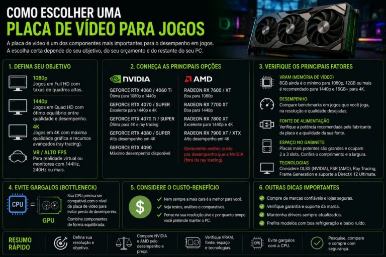 Como escolher uma placa de vídeo para jogos