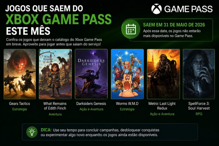 Jogos que saem do Xbox Game Pass este mês