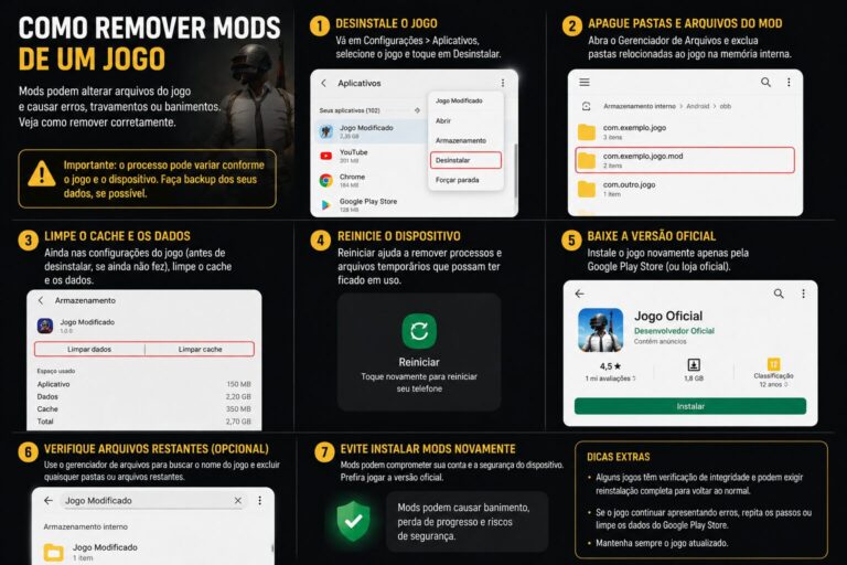 Como remover mods de um jogo