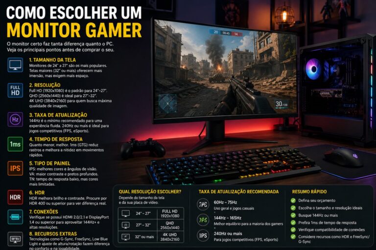 Como escolher um monitor gamer