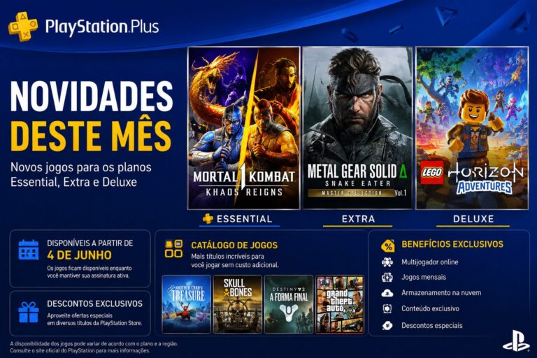 Novidades do PlayStation Plus deste mês