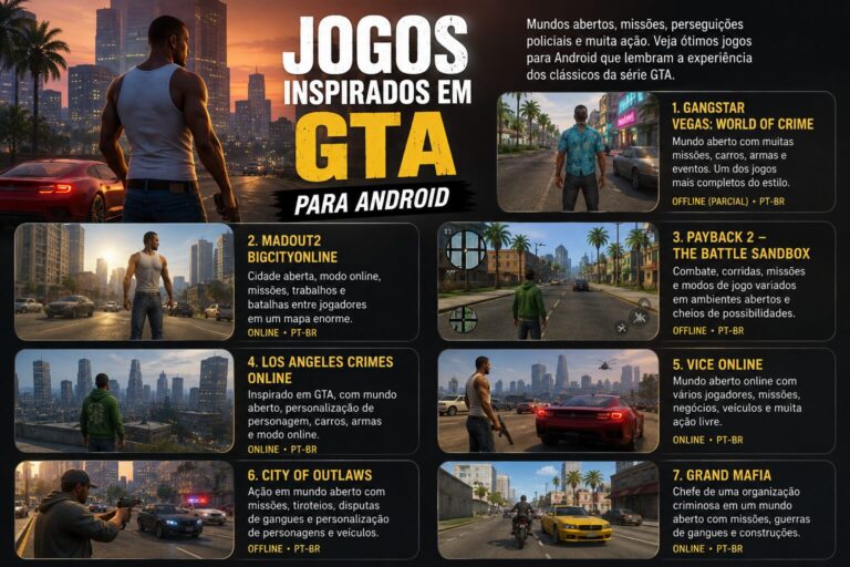 Jogos inspirados em GTA para Android