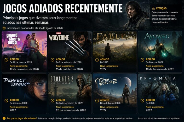 Jogos adiados recentemente