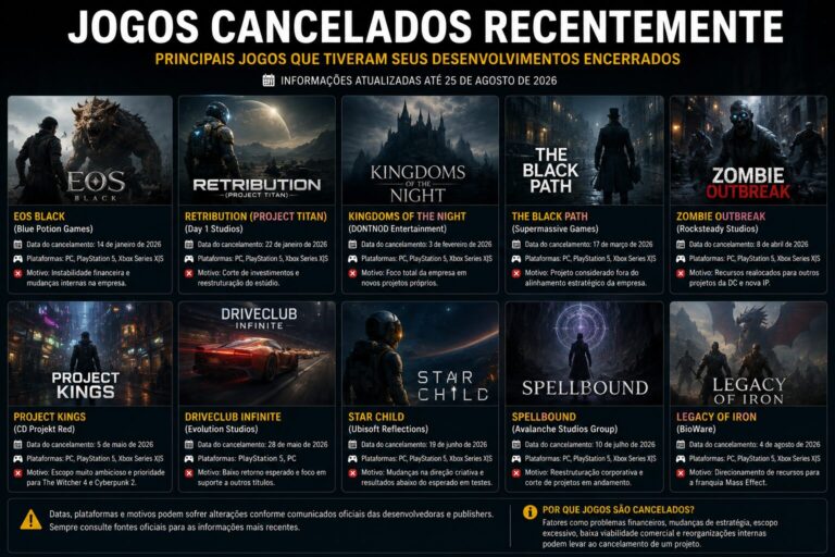 Jogos cancelados recentemente